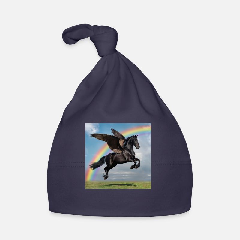 Rainbow Pegasus - Baby Bio-Mütze - Navy