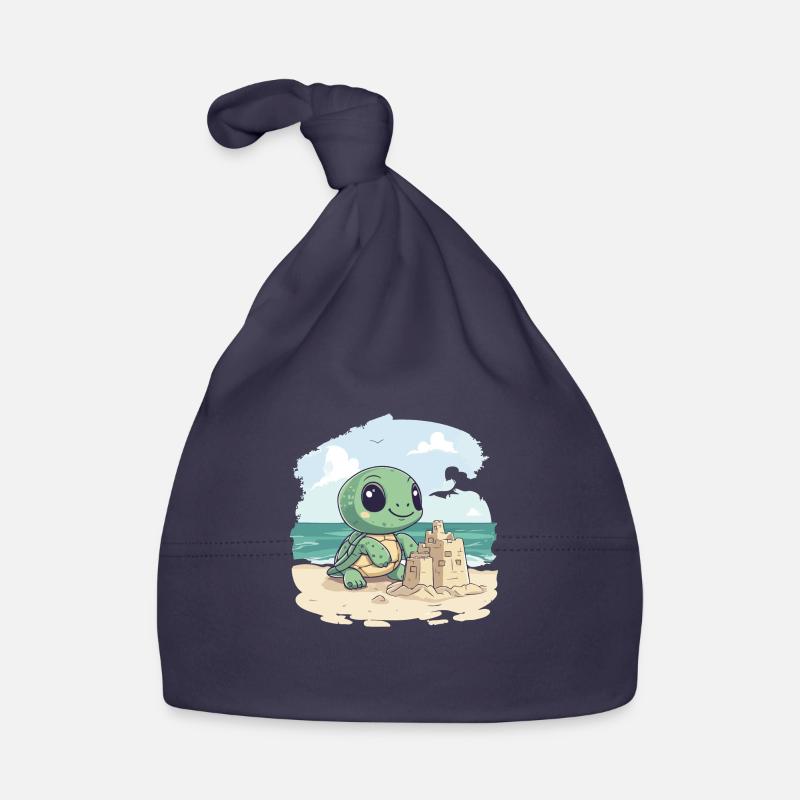 Tortue construit un château de sable de tortue Bonnet bio Bébé