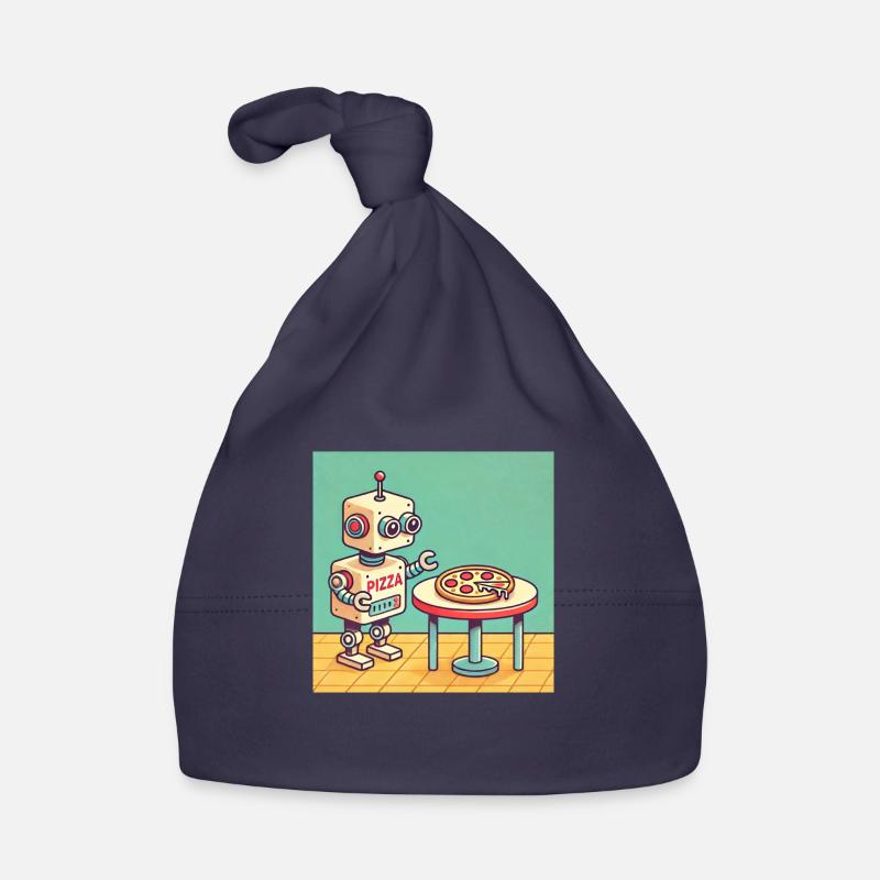 Robot Pizza Bonnet bio Bébé