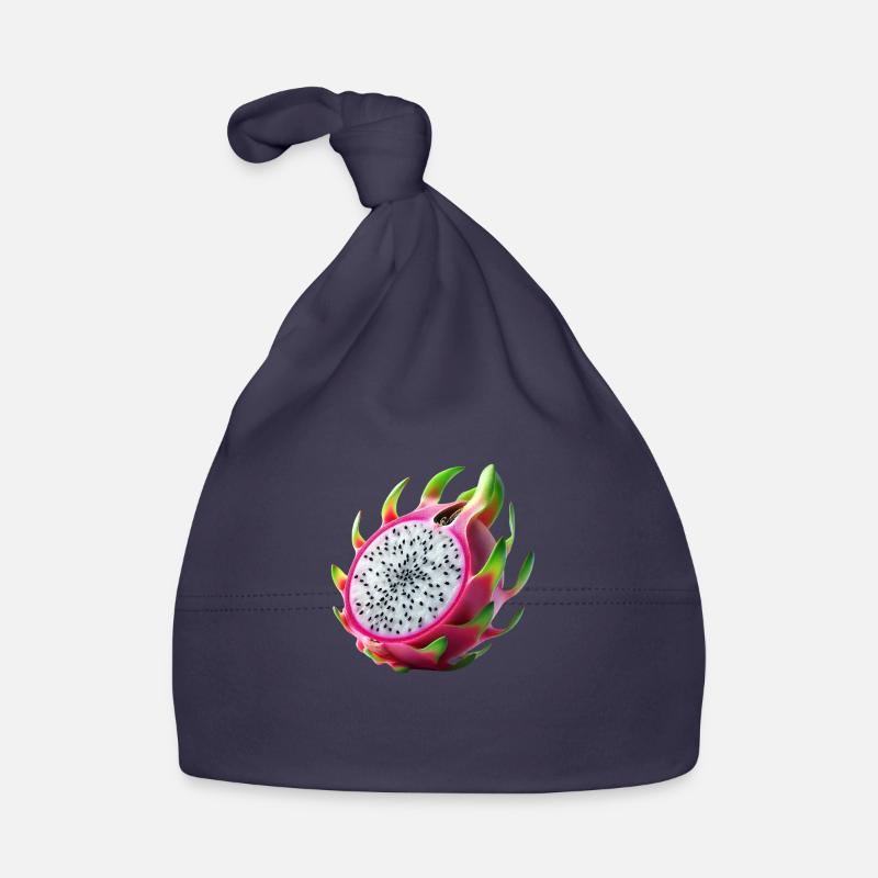 Fruit du dragon – Beauté exotique - Bonnet bio Bébé - marine