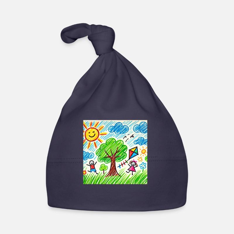T-shirt d’été - Bonnet bio Bébé - marine