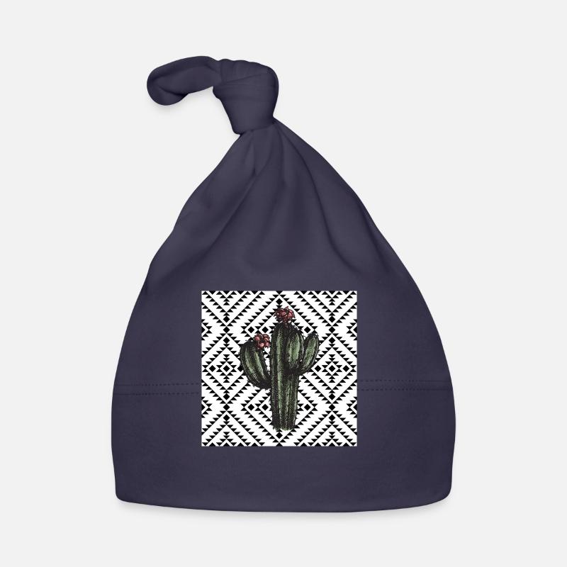 Cactus Geometric Pattern Design Organic Baby Cap