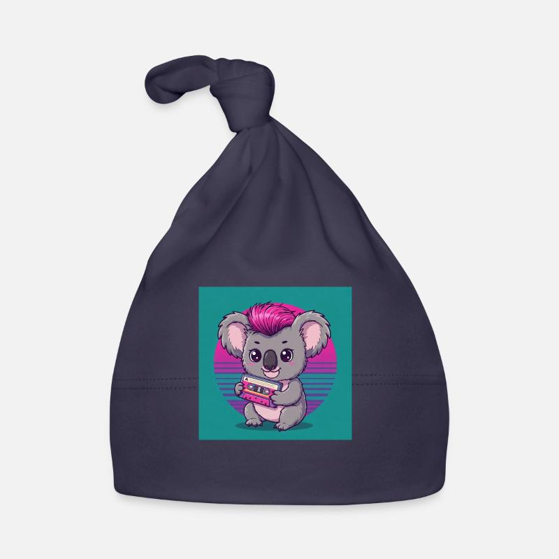 Mignon Koala avec cassette - 80s Vibes Bonnet bio Bébé