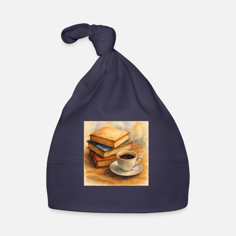 Buch und Kaffee Baby Bio-Mütze