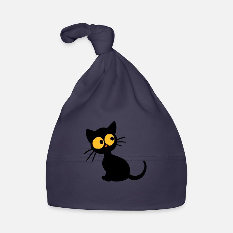 Chaton noir Bonnet bio Bébé