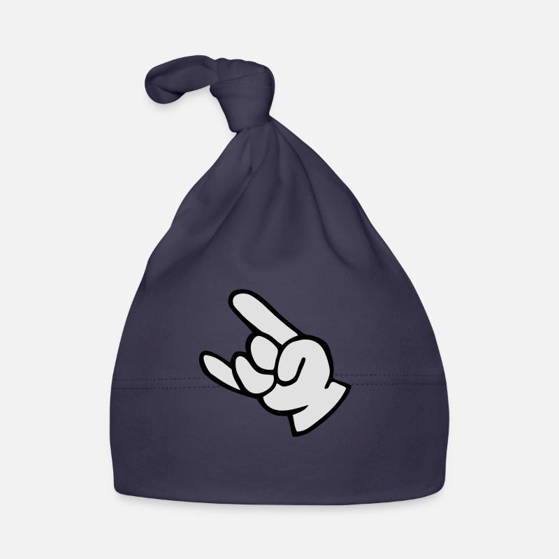 rock n roll hand fork Baby Bio-Mütze