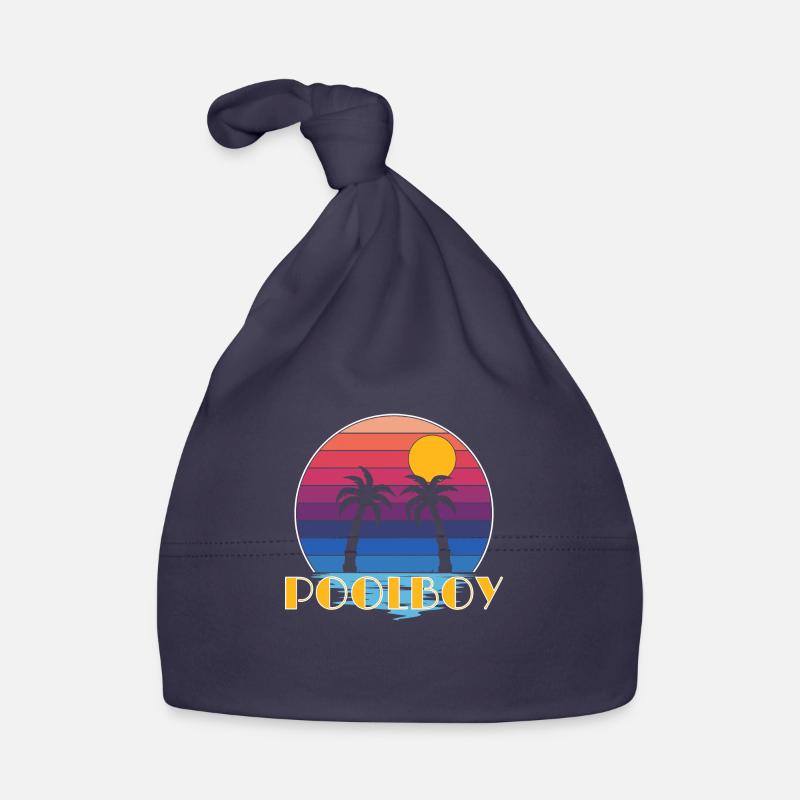 Maître nageur Piscine Poolboy - Bonnet bio Bébé - marine