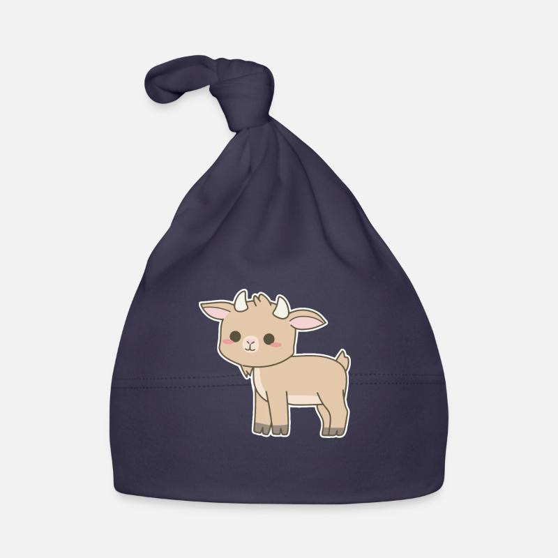 Chèvre - Bonnet bio Bébé - marine