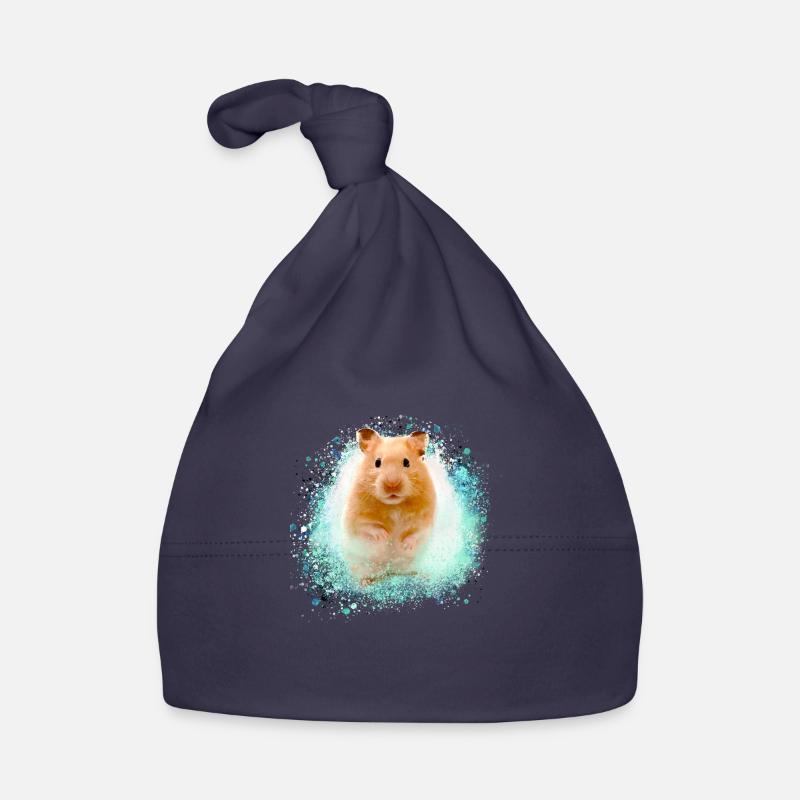 hamster, graffiti, peinture, vert, hamster doré Bonnet bio Bébé