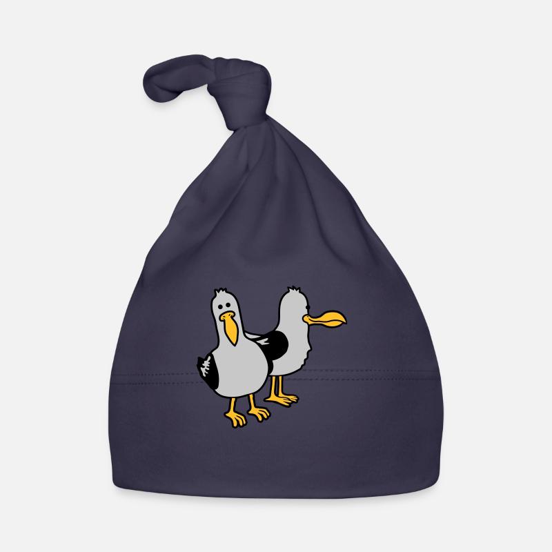 Gang 2 funny seagulls Organic Baby Cap