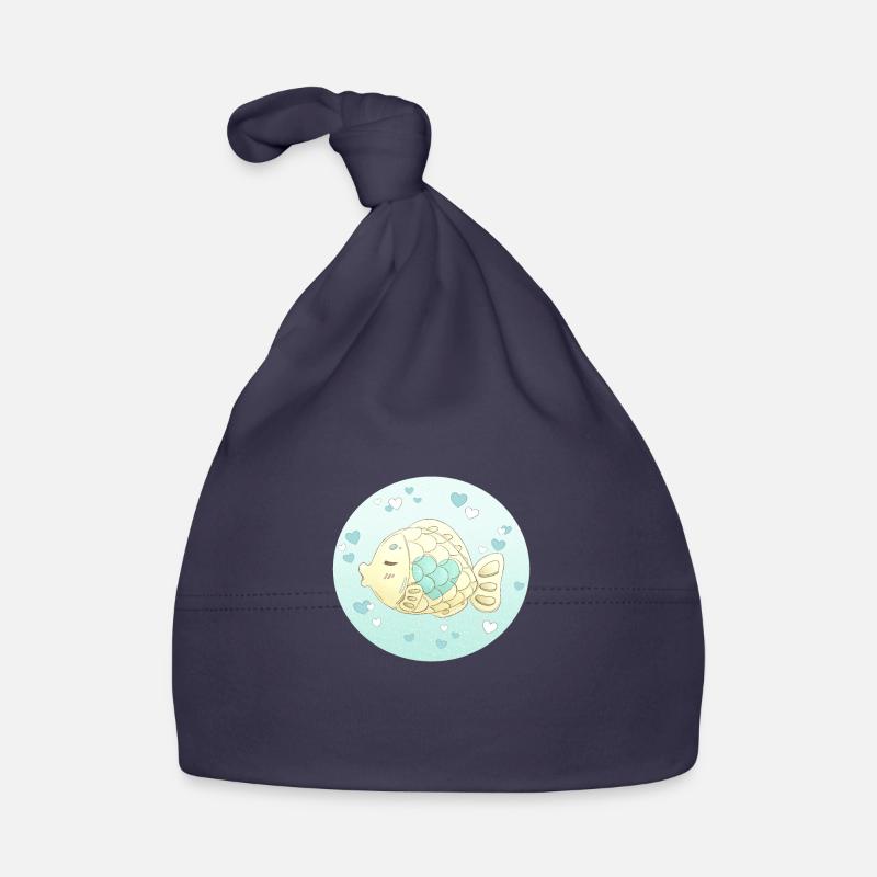 Poisson bleu - Bonnet bio Bébé - marine