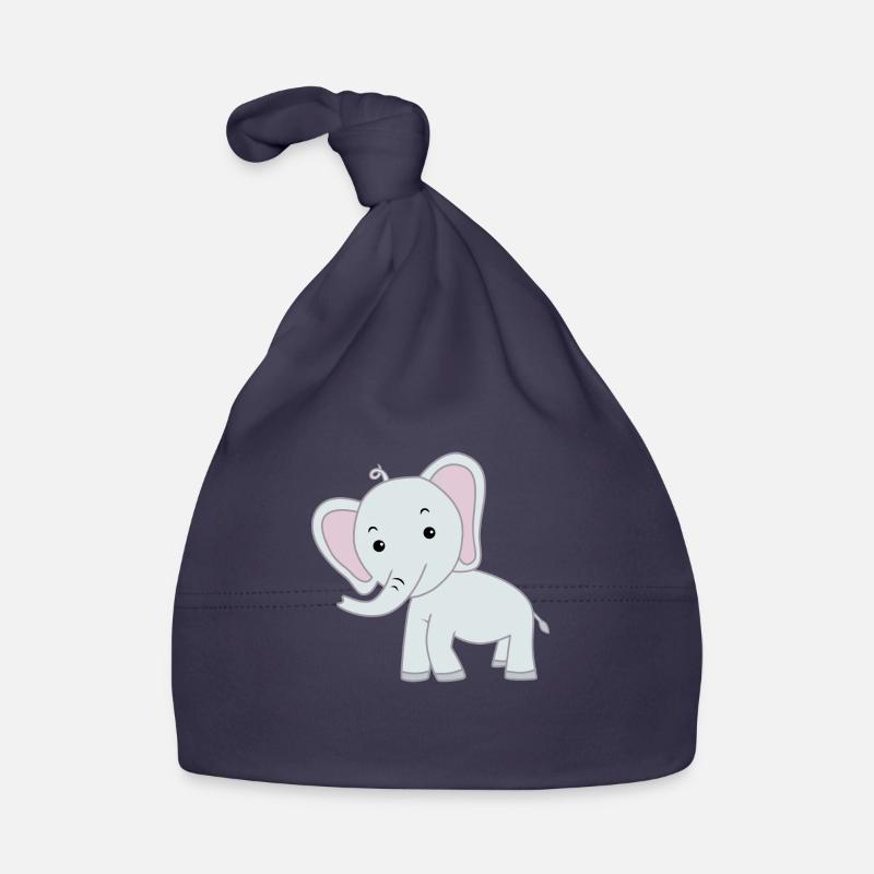Elefant niedlich - Baby Bio-Mütze - Navy