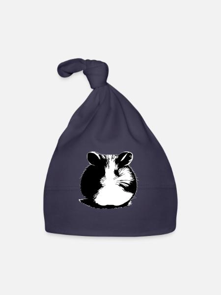 Hamster Cute Animal Rodent Animals Pet Vector 12 - Organic Baby Cap - navy - Front