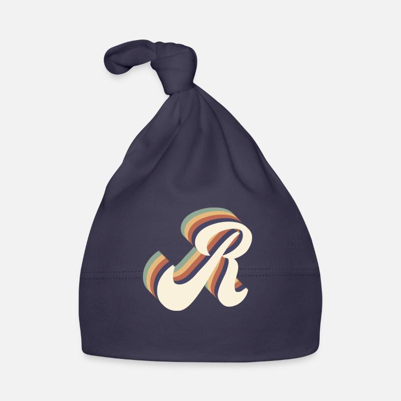 letter R Organic Baby Cap