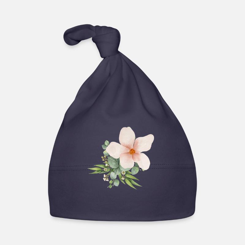 Fleur peinte Bonnet bio Bébé