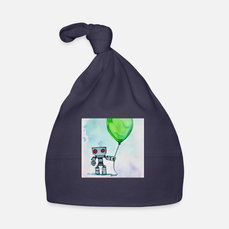 Robot with balloon Organic Baby Cap