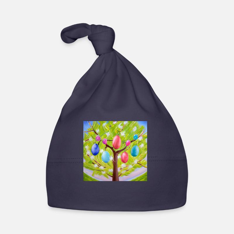 Colorful egg tree Organic Baby Cap
