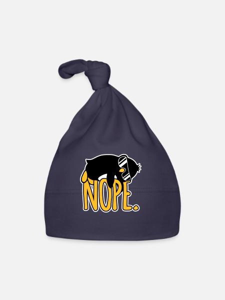 Non. Penguin Citation Funny Lazy Sunglasses Cool - Bonnet bio Bébé - marine - Devant