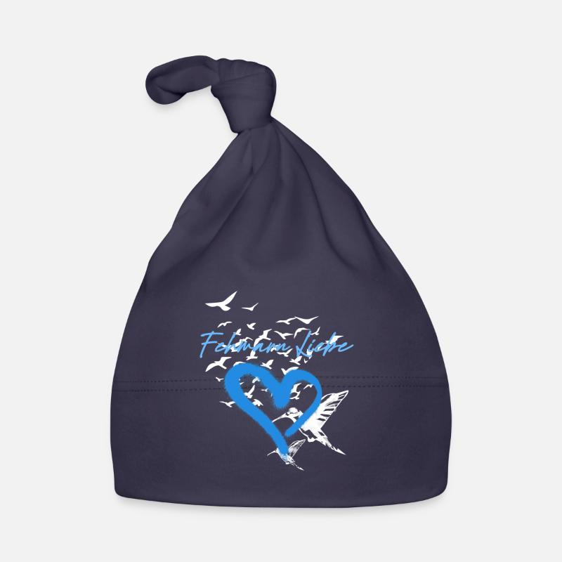 Fehmarn,möwen,anker,vogelschwarm - Baby Bio-Mütze - Navy