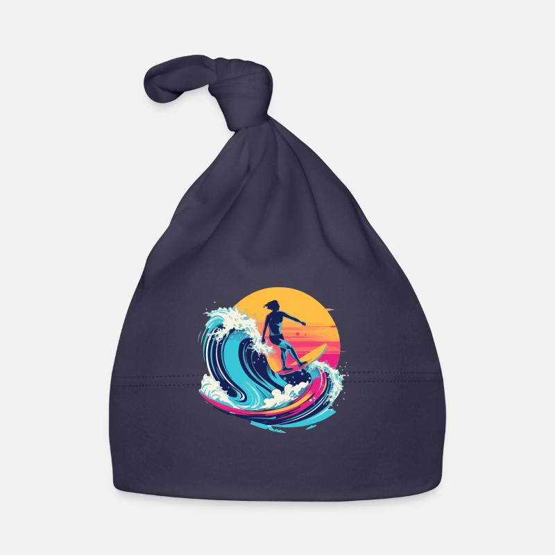 Ken le surfeur - Bonnet bio Bébé - marine