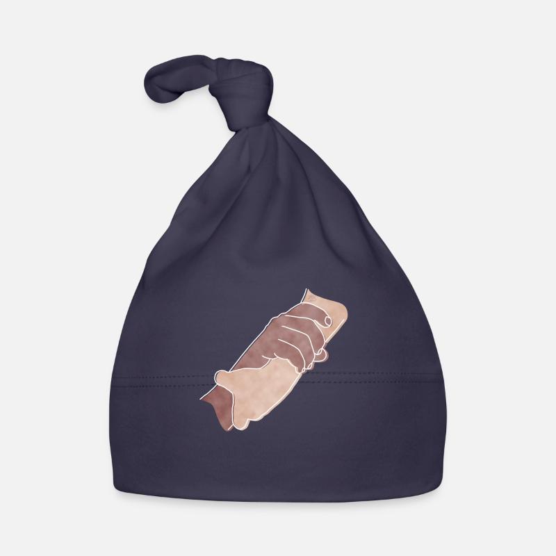 « Helping Hands », Boho Line Art Design, Series Hands Bonnet bio Bébé