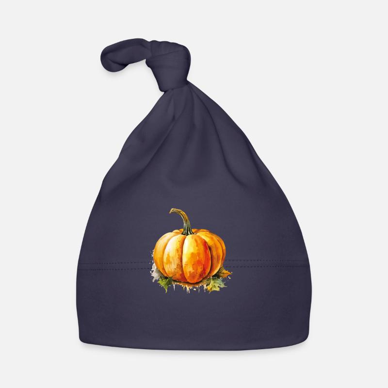 citrouille - Bonnet bio Bébé - marine