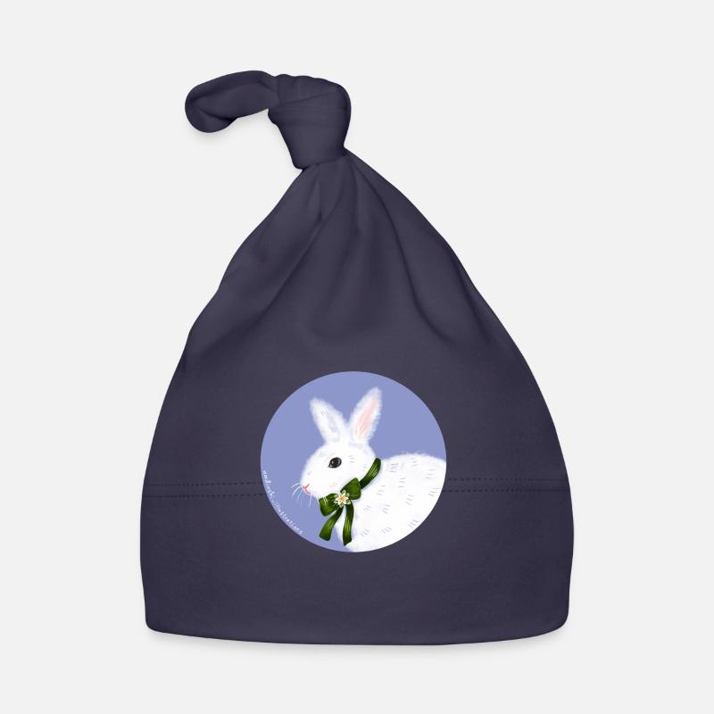 Lapin blanc Bonnet bio Bébé