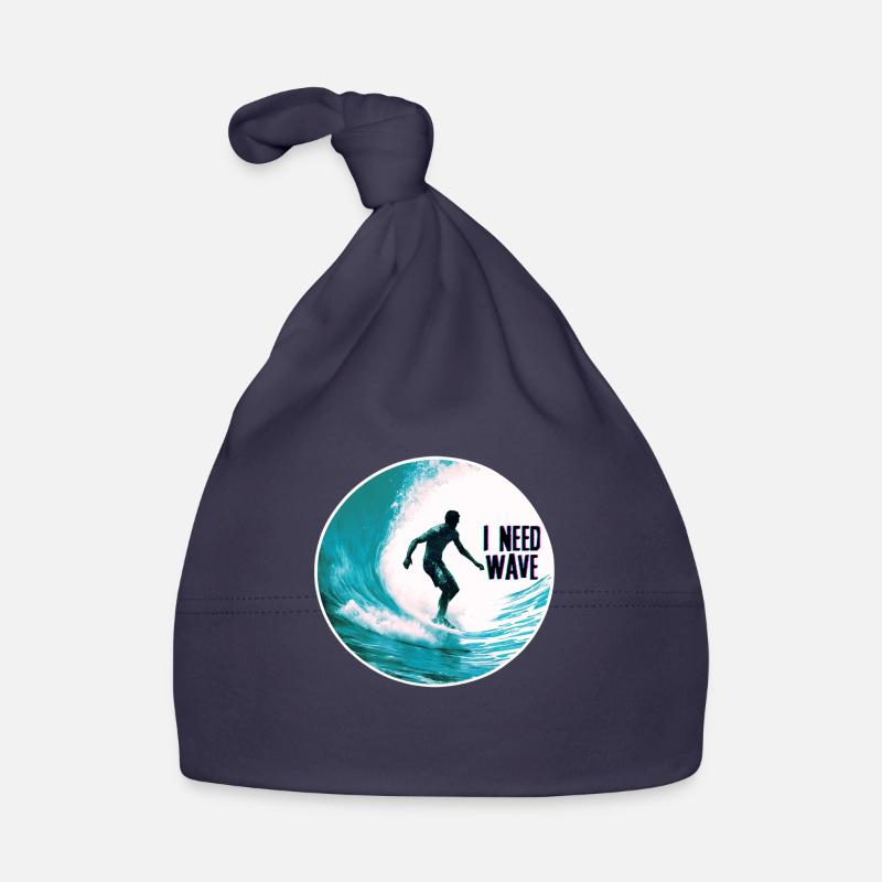 Surfer on the Wave I Need Wave Organic Baby Cap