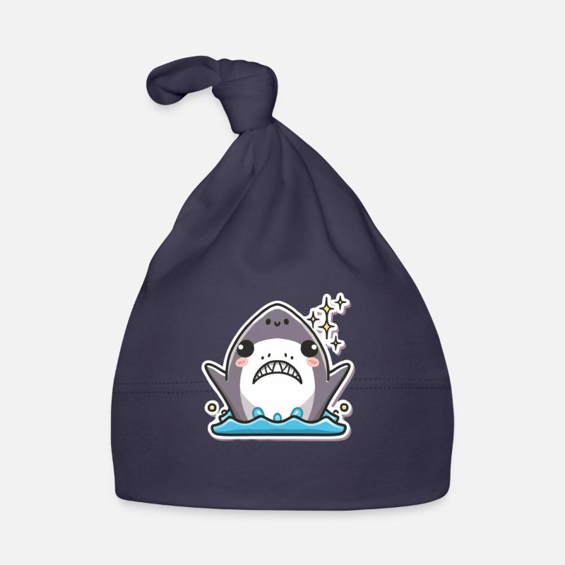 Amoureux des requins - Bonnet bio Bébé - marine