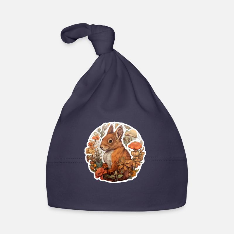 Squirrel Fluffy Organic Baby Cap