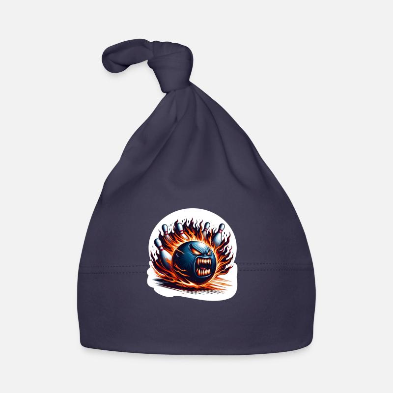 Quilles de feu - Bonnet bio Bébé - marine