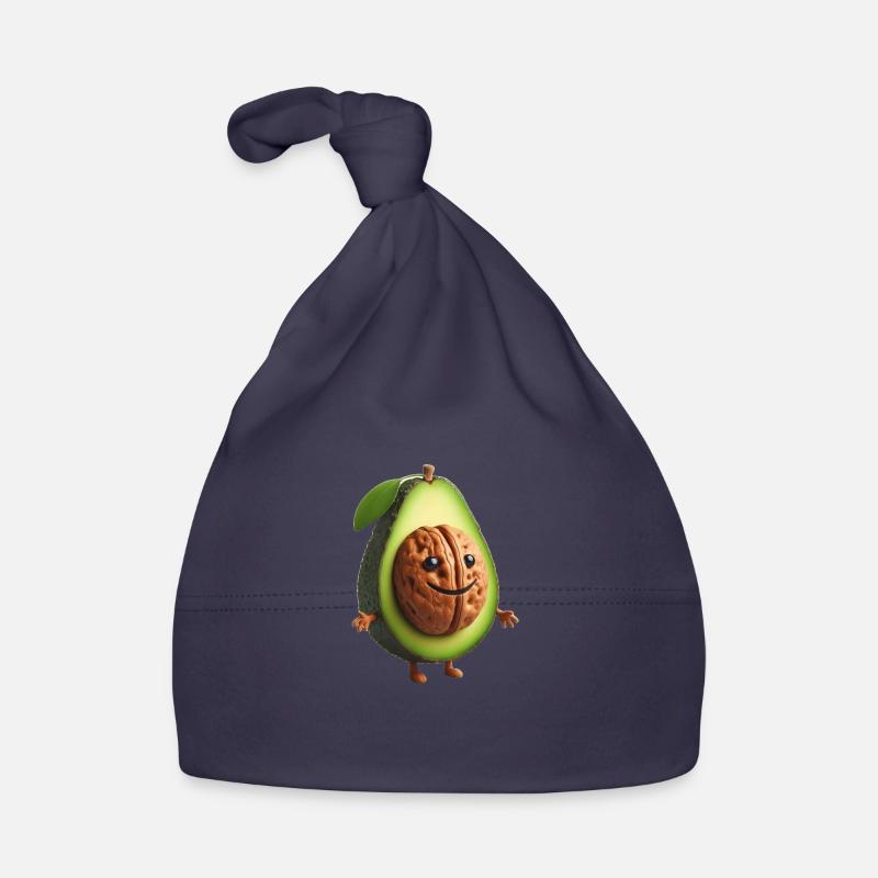 Niedliche Avocado mit Walnusskern! Baby Bio-Mütze