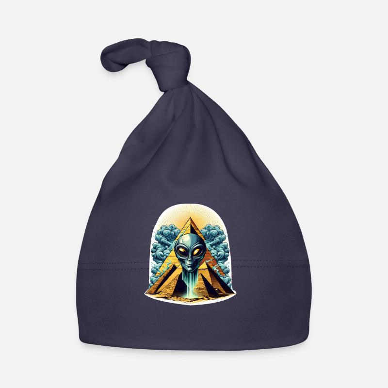 Alienkopf in Pyramide Baby Bio-Mütze