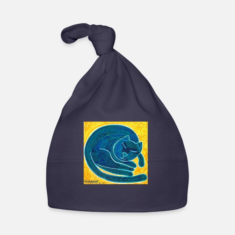 chat bleu 2 Bonnet bio Bébé