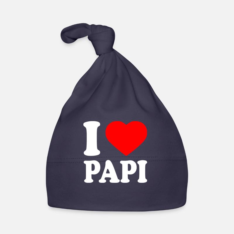 I love papi - Baby Bio-Mütze - Navy