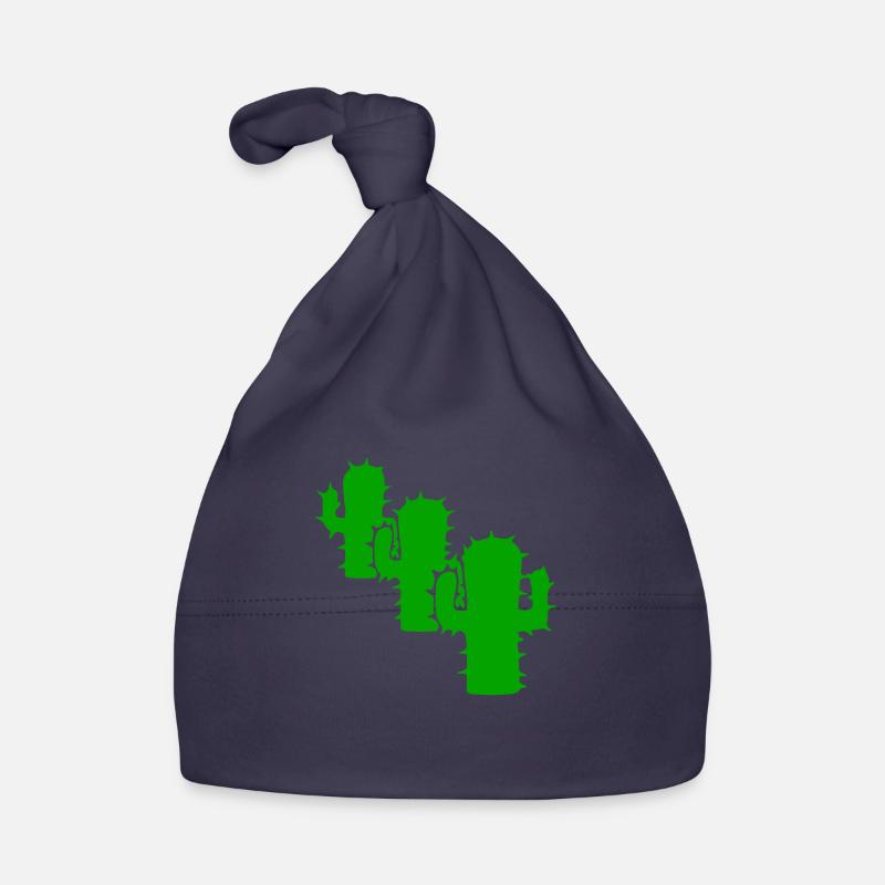 Trois Cactus 3 Cactus Désert Cool Vert Silhouette Bonnet bio Bébé