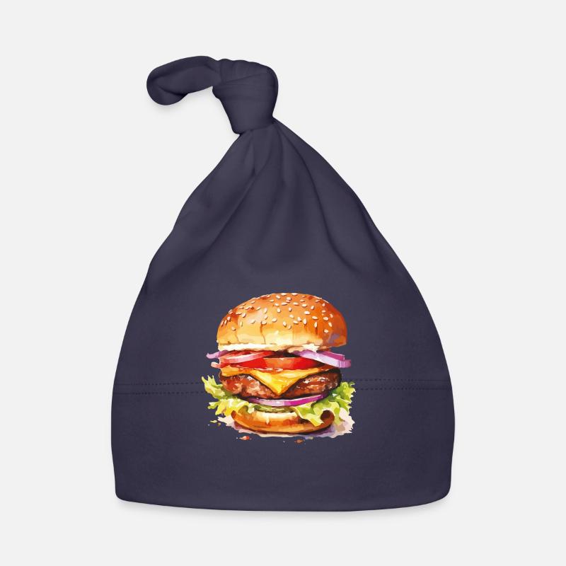 Burger Cheeseburger Organic Baby Cap
