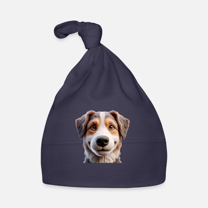 Hund Kopf 3 Baby Bio-Mütze