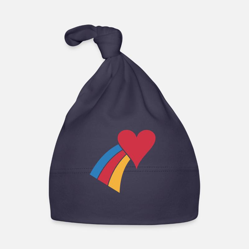 Coeur Arc-en-Ciel Bonnet bio Bébé