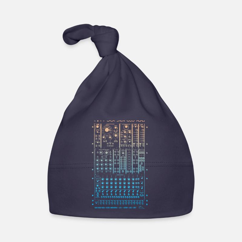 Modular Synth - Organic Baby Cap - navy