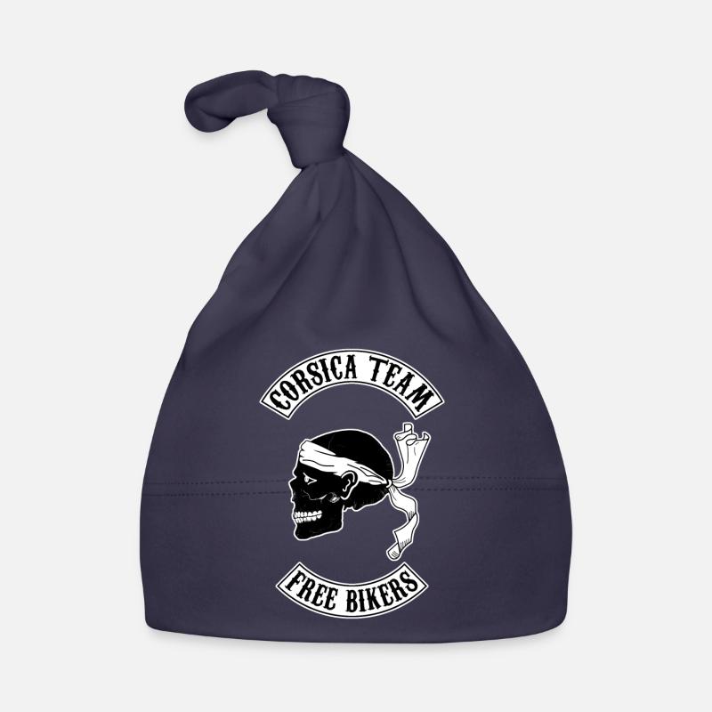 Corsica Skull Team - Bonnet bio Bébé - marine