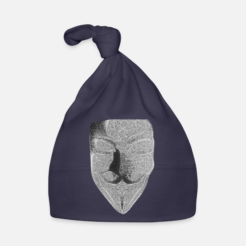 Anonymous v like vendetta mask Organic Baby Cap