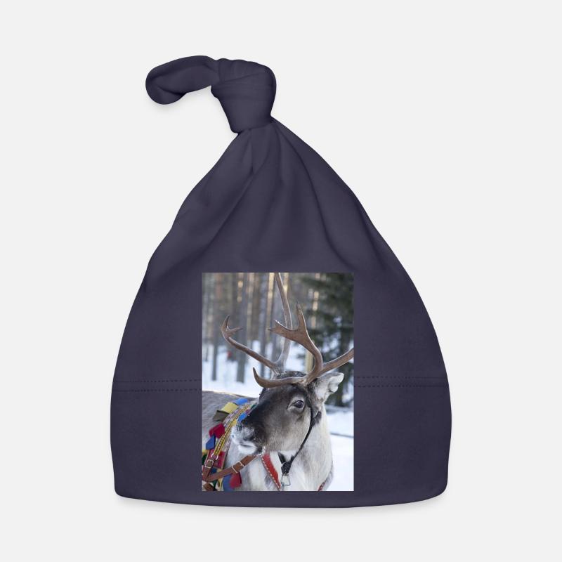 renne - Bonnet bio Bébé - marine
