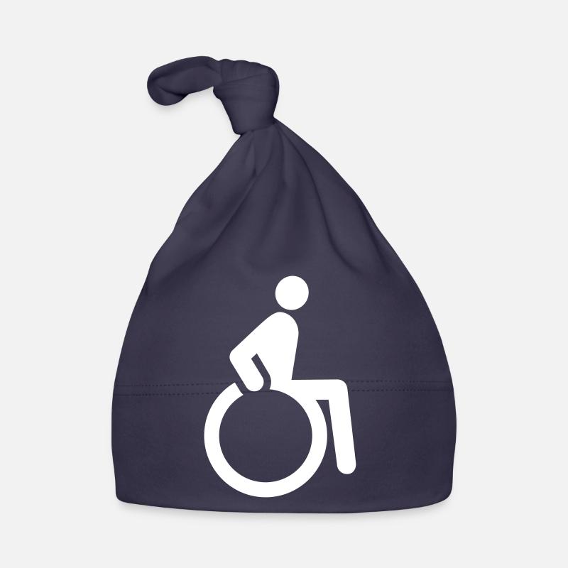 fauteuil roulant - Bonnet bio Bébé - marine