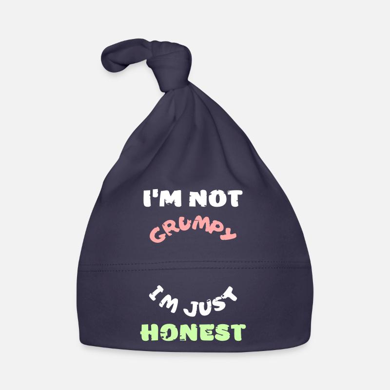 Funny grumpy moody angry honest vector Organic Baby Cap