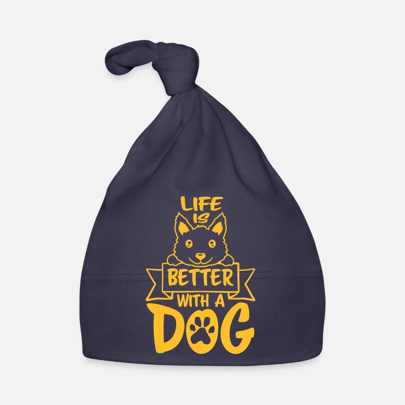 better with a dog Baby Bio-Mütze
