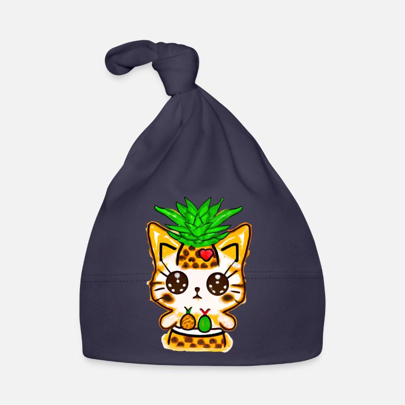 Pineapple Cat Organic Baby Cap