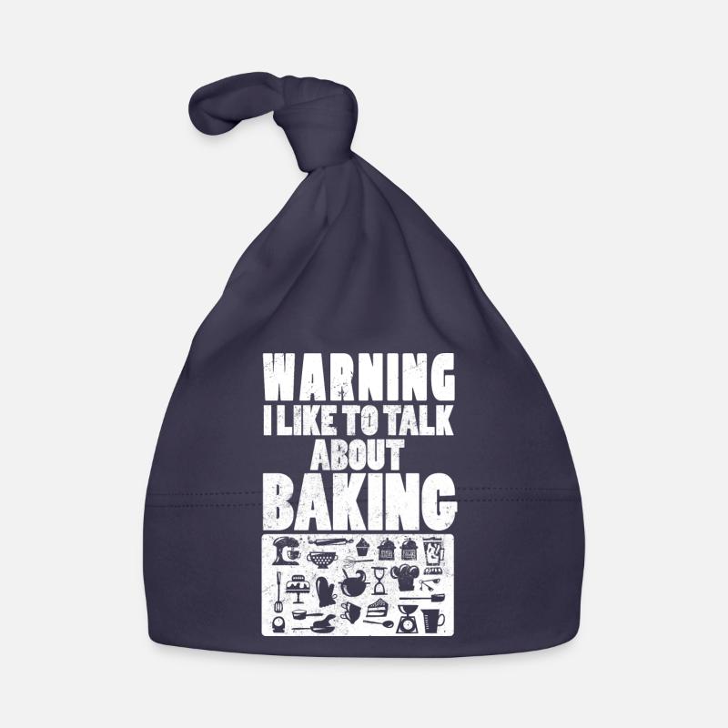 Warning I Like To Talk About Baking Backen Bäcker Baby Bio-Mütze