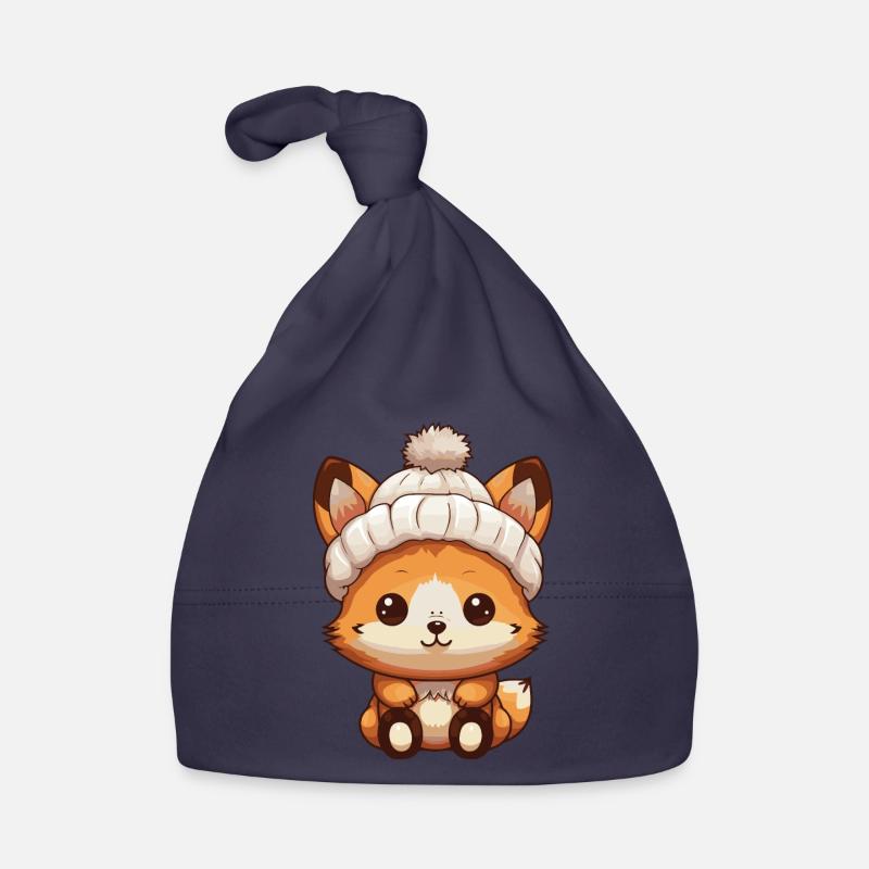 Fuchs Winter Comic Baby Bio-Mütze