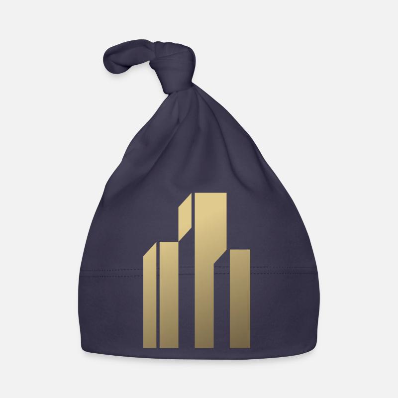 Logo de gratte-ciel - Bonnet bio Bébé - marine